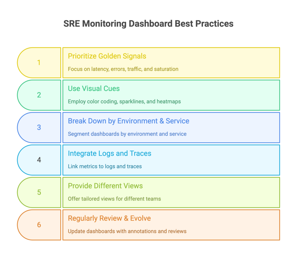 SRE Monitoring Dashboard Best Practices