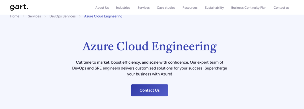 Azure Cloud Engineering service

