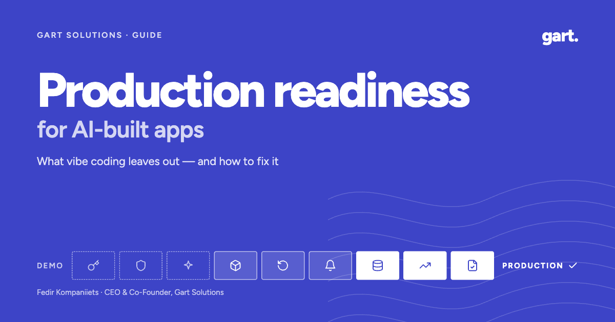 Production readiness for AI-built apps